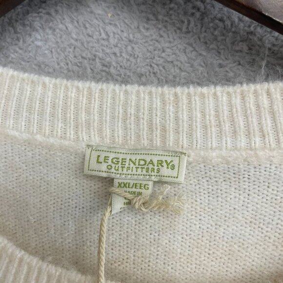 NEW Legendary Outfitters Women's XXL Soft & Cozy Crewneck Sweater Beige - Picture 6 of 10